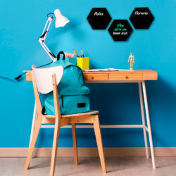Set X3 Tableros Hexagonales Negros
